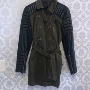 W118 Walter Baker Quilted Faux-Leather Trench Coat